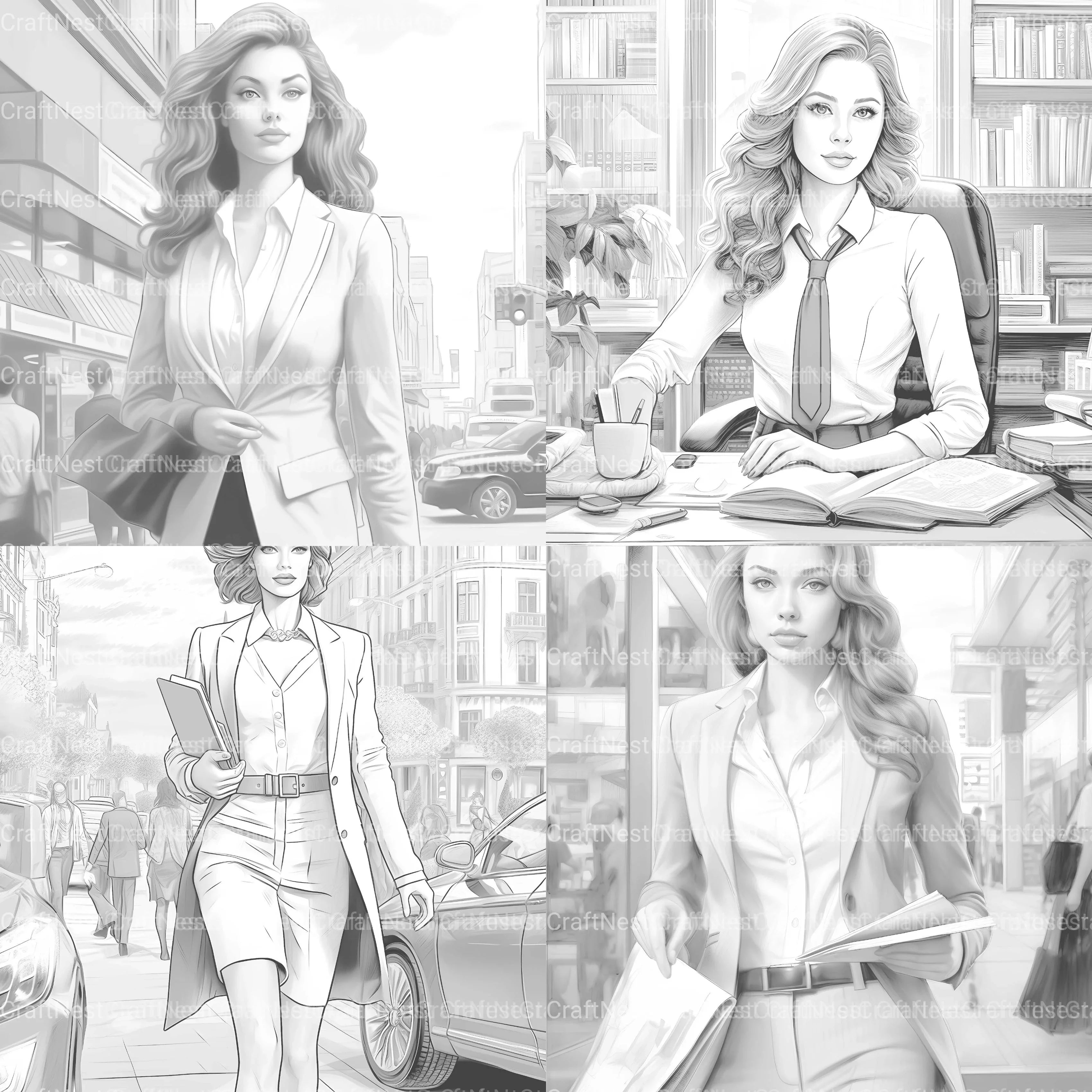 Kids Christmas Girl Coloring Book - CraftNest - Digital Crafting and Art