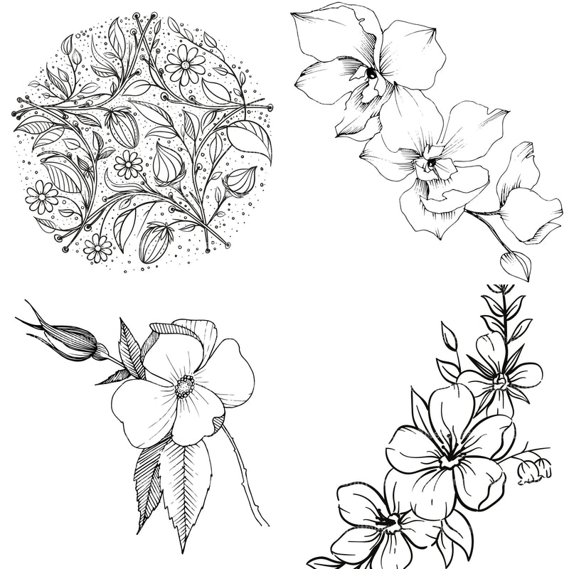Floral Coloring Book - CraftNest - Digital Crafting and Art