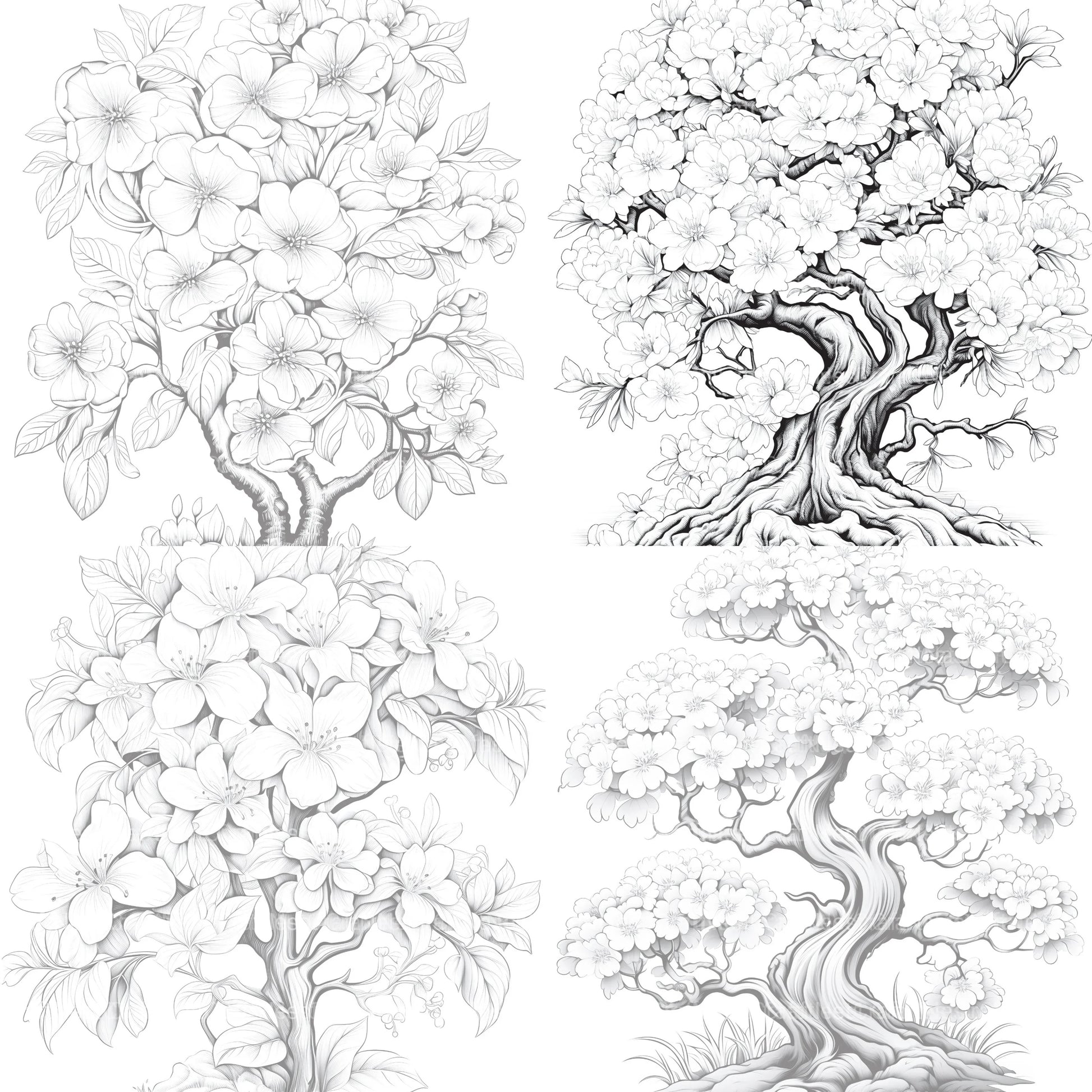 Blooming Tree Coloring Book - CraftNest - Digital Crafting and Art