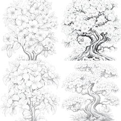 Blooming Tree Coloring Book - CraftNest - Digital Crafting and Art