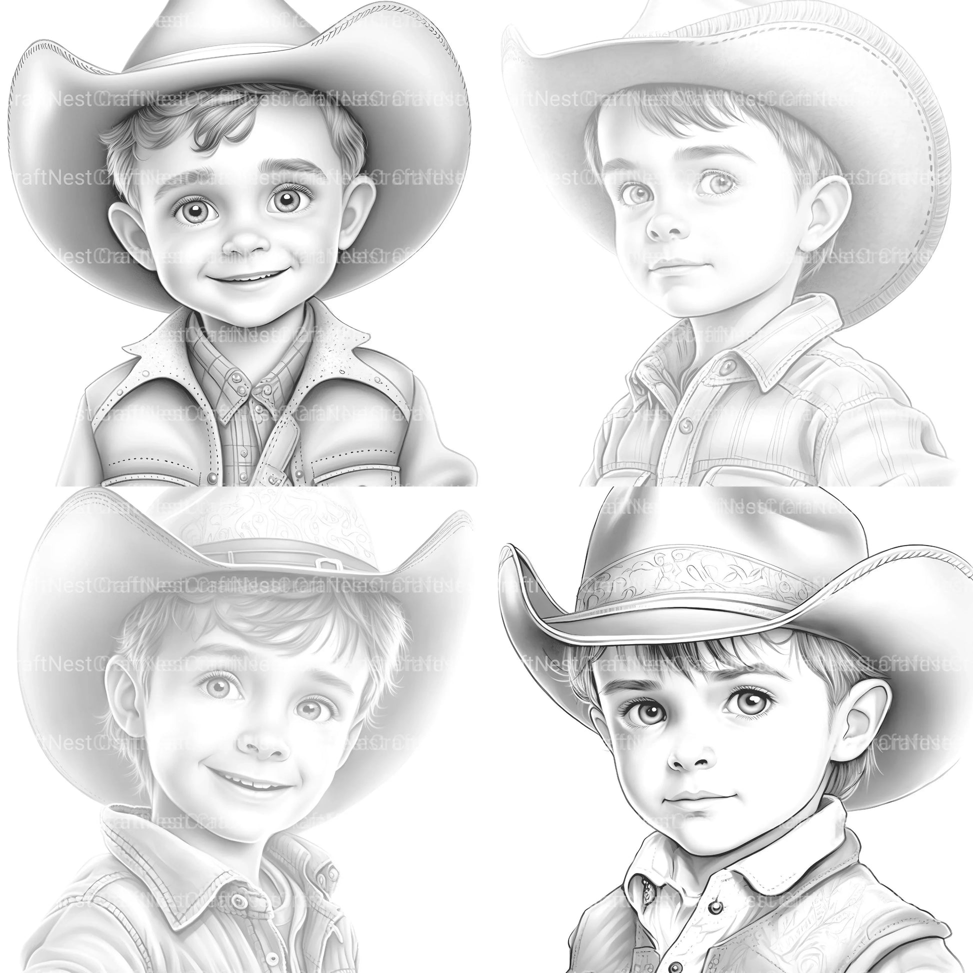 Cowgirl Coloring Book - CraftNest - Digital Crafting and Art