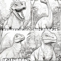 Kids Dinosaur Coloring Book - CraftNest - Digital Crafting and Art