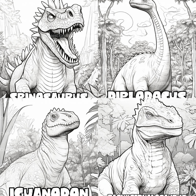 Kids Dinosaur Coloring Book - CraftNest - Digital Crafting and Art