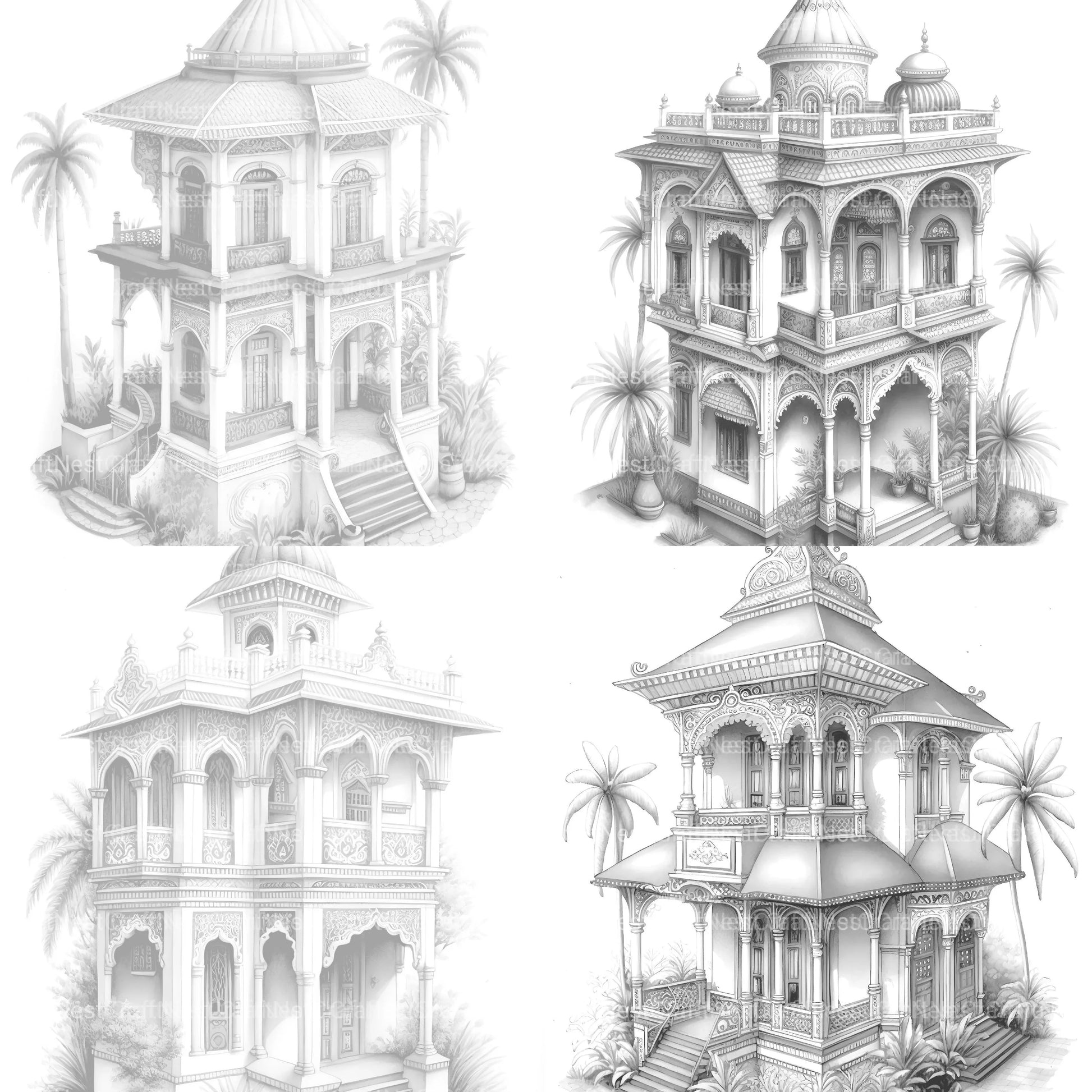 Indian Tiny House Coloring Book - CraftNest - Digital Crafting and Art