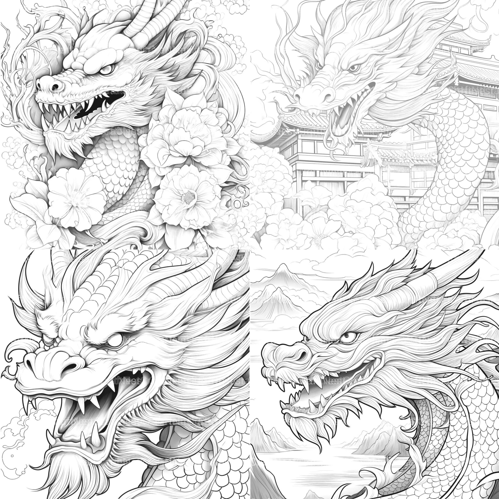 Dragon Coloring Book - CraftNest - Digital Crafting and Art