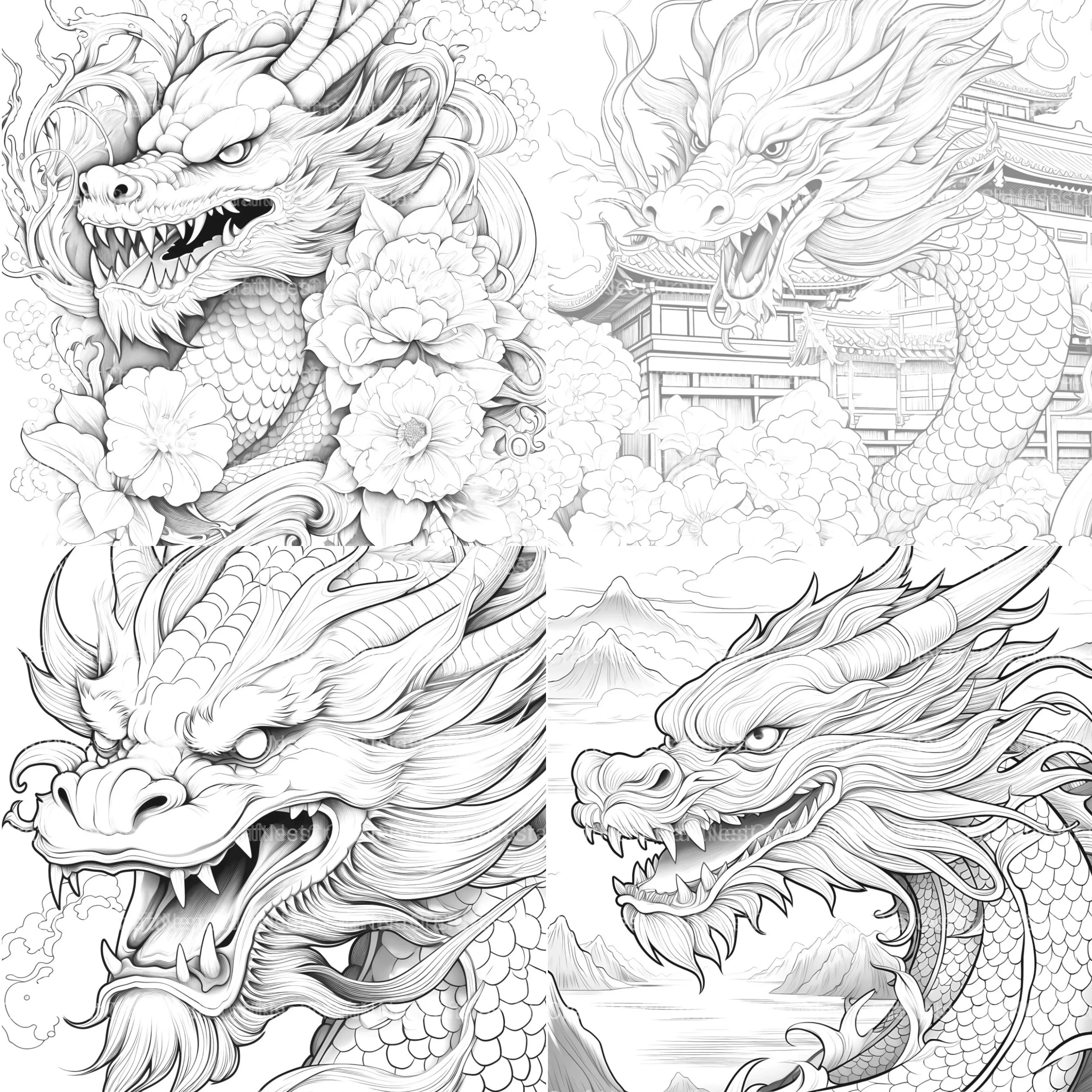 Dragon Coloring Book - CraftNest - Digital Crafting and Art