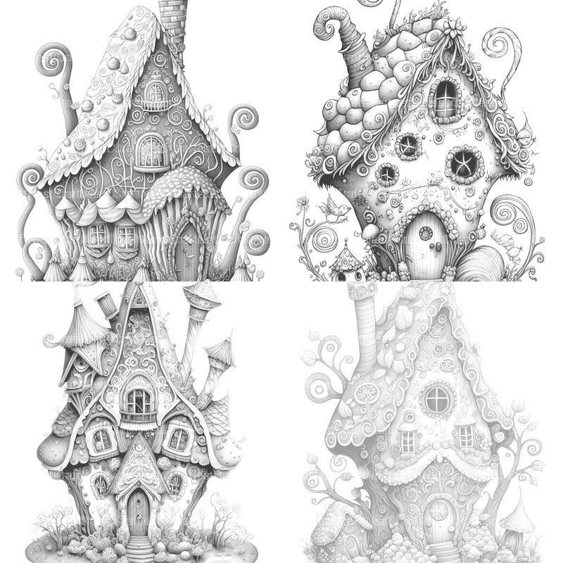Gingerbread Fairy House Coloring Book - CraftNest - Digital Crafting and Art
