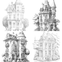 German Tiny House Coloring Book - CraftNest - Digital Crafting and Art