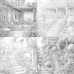 Garden Terrace Coloring Book - CraftNest - Digital Crafting and Art