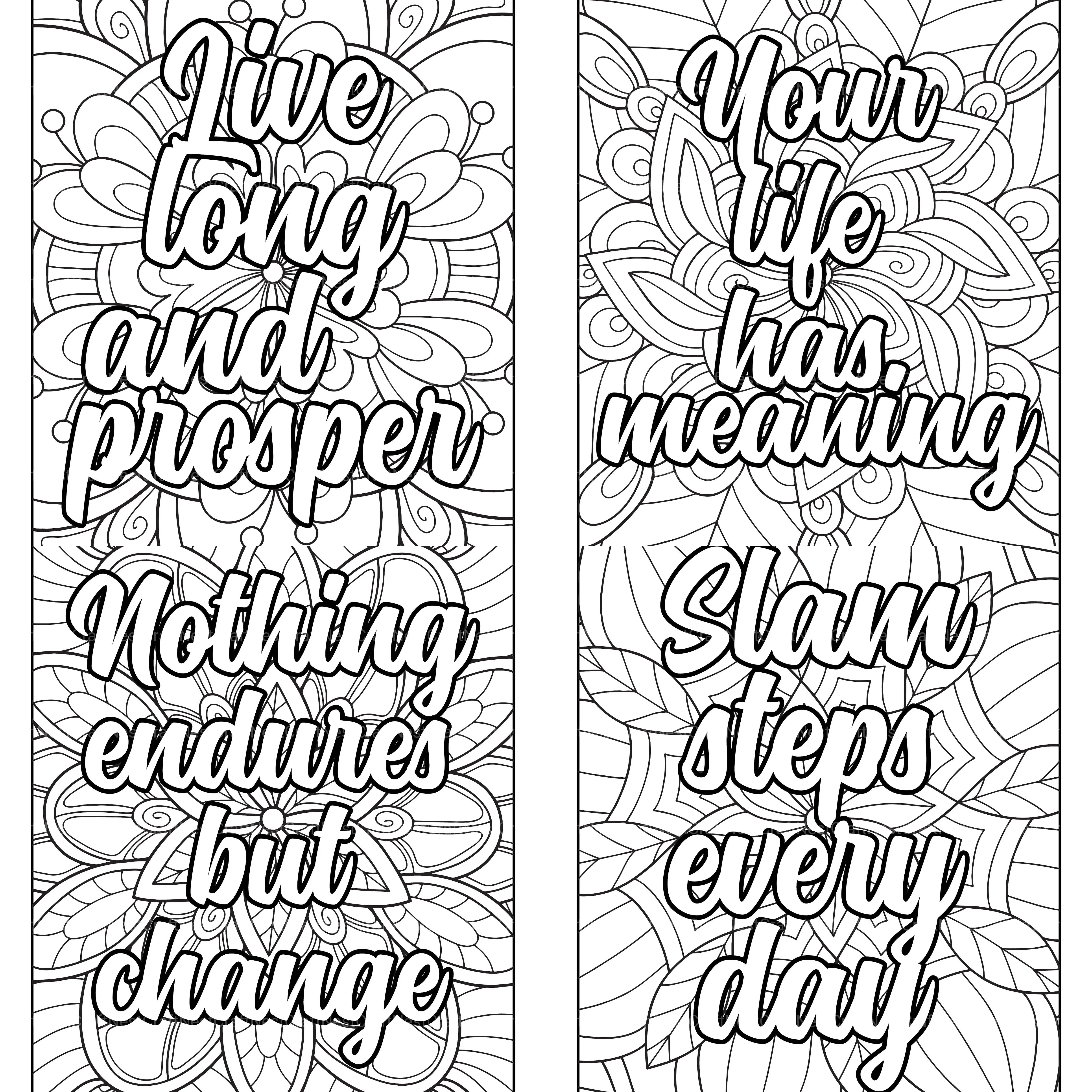 Motivational Quotes Coloring Book 11 - CraftNest - Digital Crafting and Art