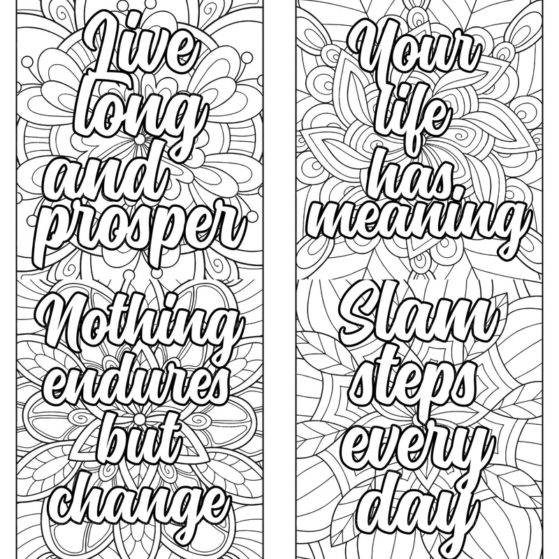 Motivational Quotes Coloring Book 11 - CraftNest - Digital Crafting and Art