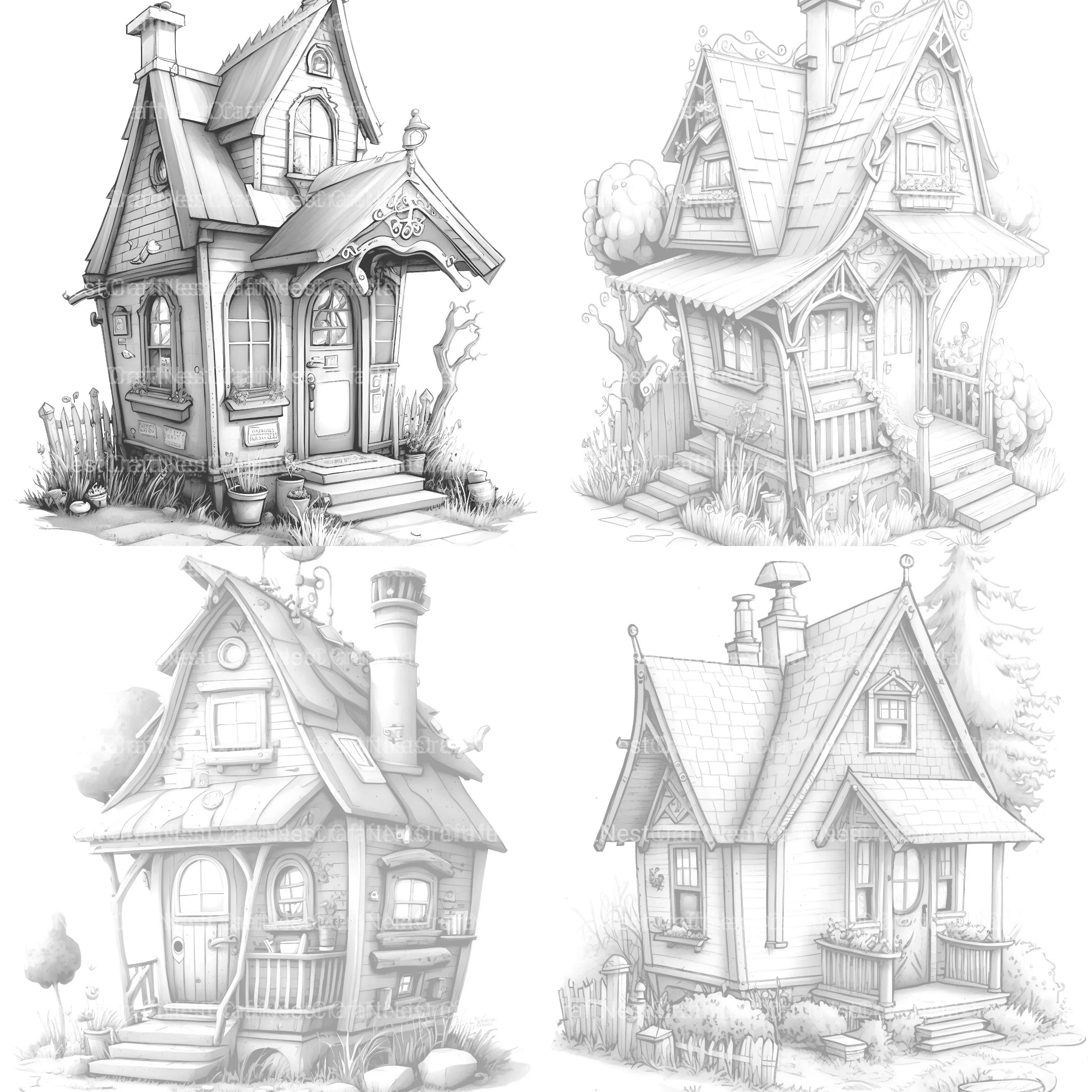 Ranch Tiny House Coloring Book - CraftNest - Digital Crafting and Art