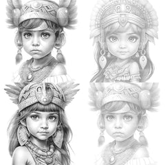 Aztec Boy Coloring Book - CraftNest - Digital Crafting and Art