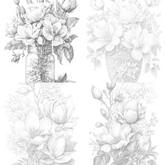Magnolia Flower Coloring Book - CraftNest - Digital Crafting and Art