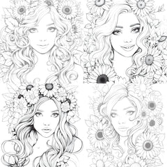 Venetian Carnival Woman Coloring Book - CraftNest - Digital Crafting and Art