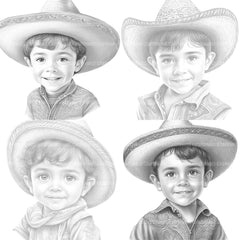 Cute Mexican Boy Coloring Book - CraftNest - Digital Crafting and Art