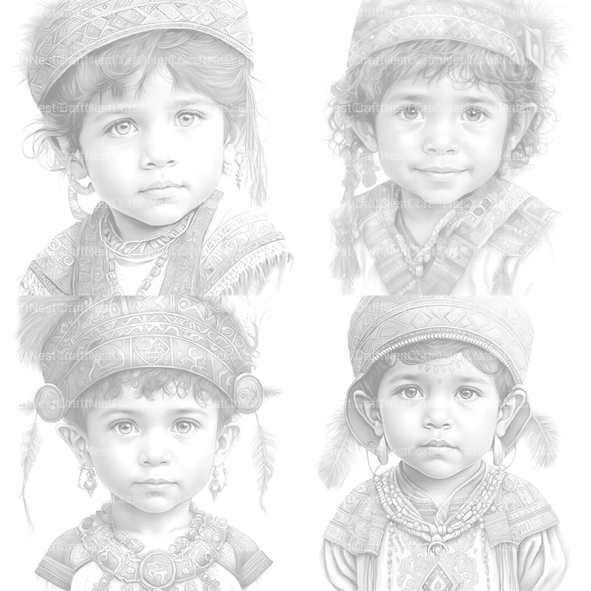 Inca Girl Coloring Book - CraftNest - Digital Crafting and Art