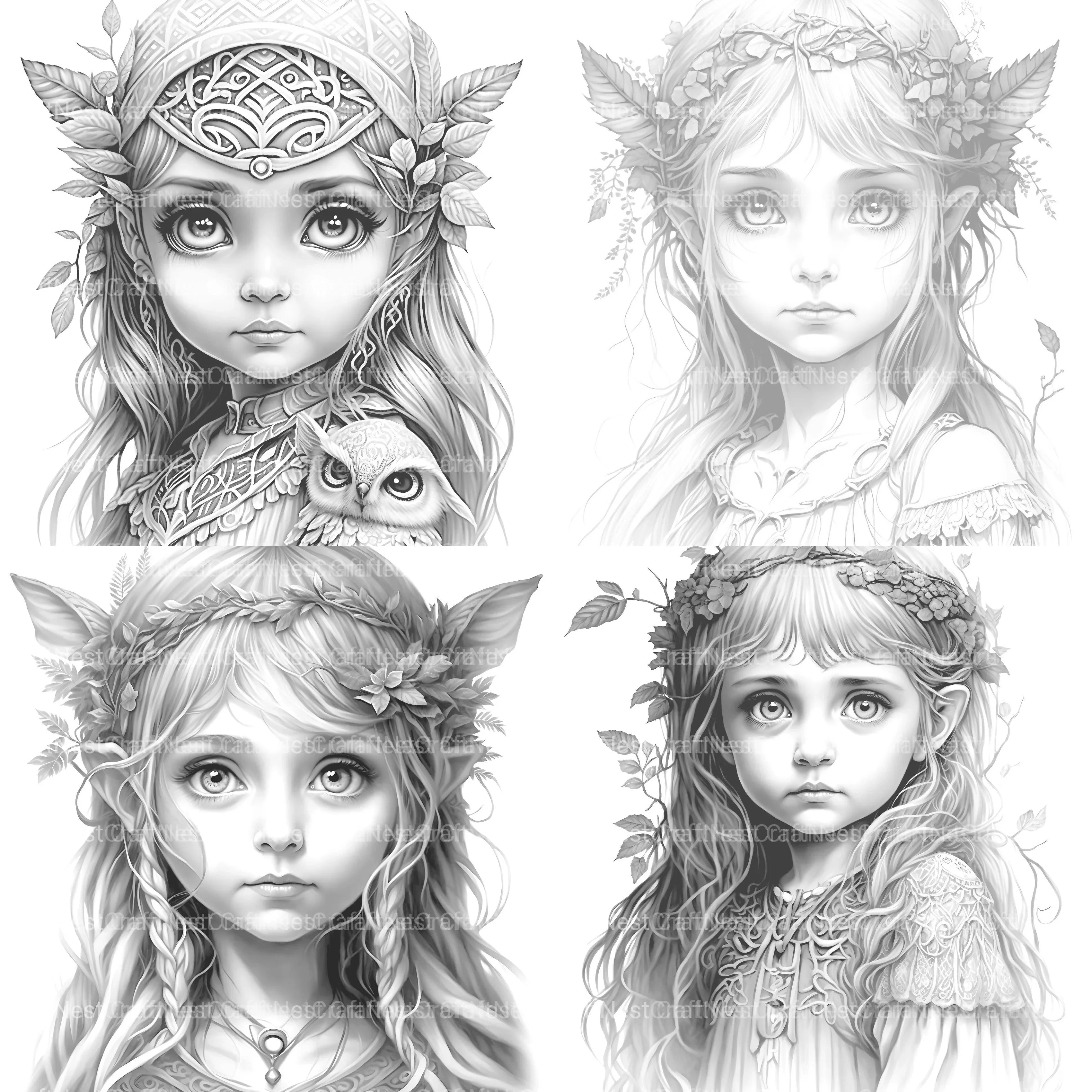 Fairy Girl Coloring Book - CraftNest - Digital Crafting and Art