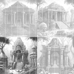 Lost Temples Coloring Book - CraftNest - Digital Crafting and Art
