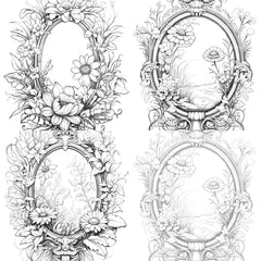 Blooming Mirror Coloring Book - CraftNest - Digital Crafting and Art