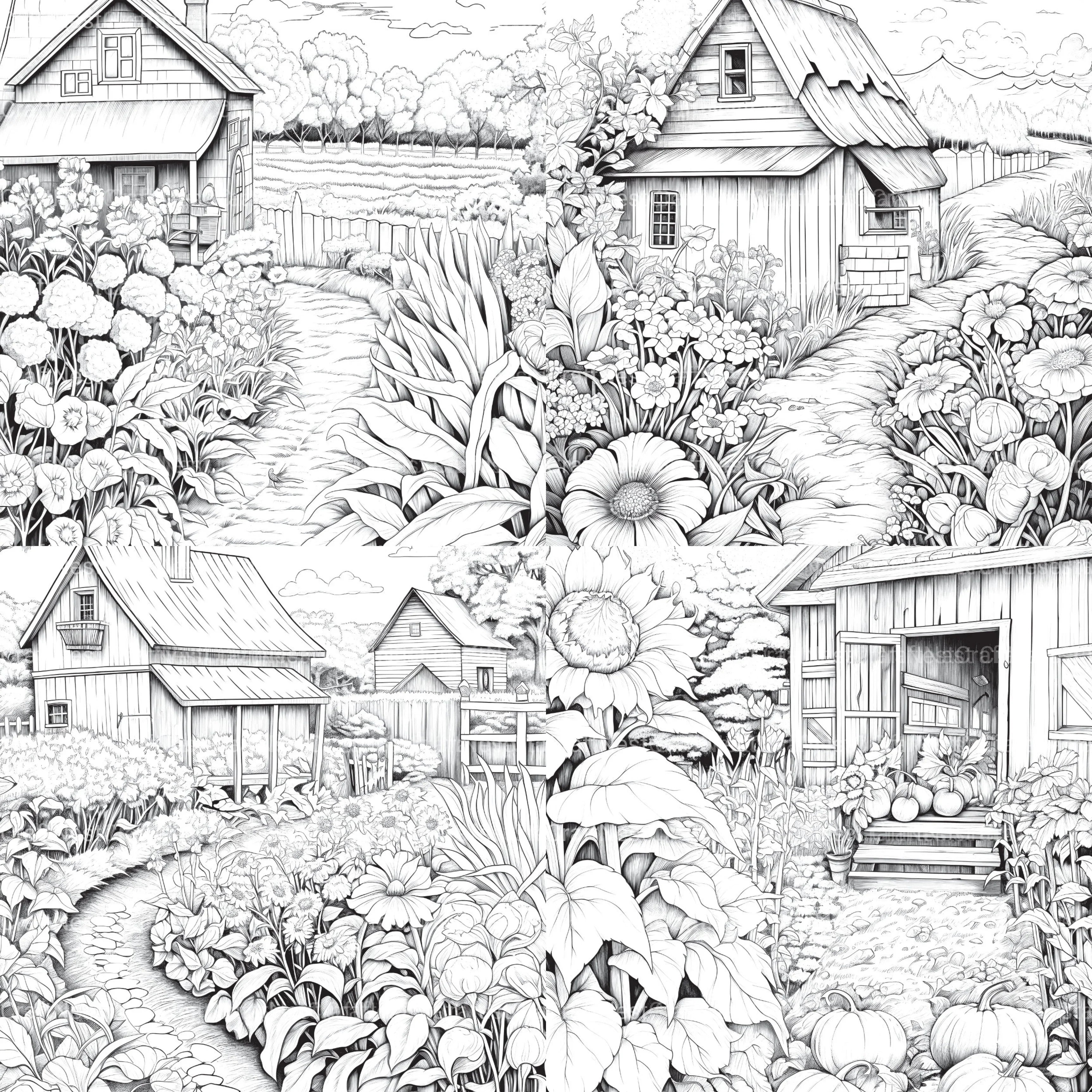 Farmers Garden Coloring Book 2 - CraftNest - Digital Crafting and Art