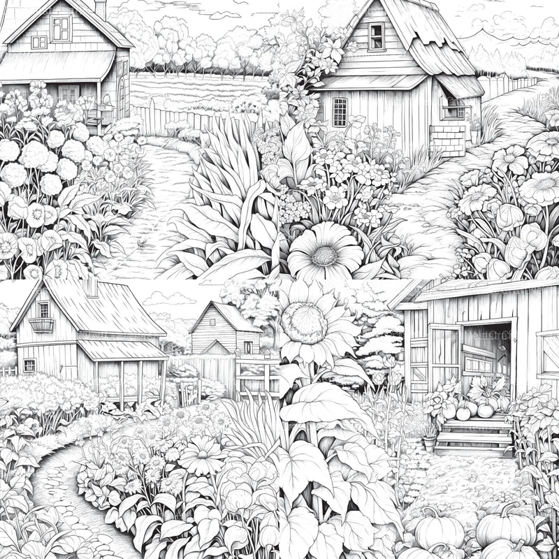 Farmers Garden Coloring Book 2 - CraftNest - Digital Crafting and Art