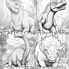 Kids Dinosaur Adventure Coloring Book - CraftNest - Digital Crafting and Art