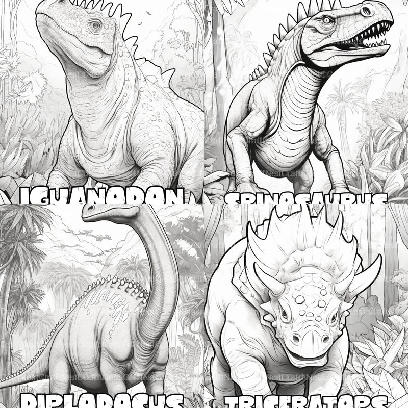 Kids Dinosaur Adventure Coloring Book - CraftNest - Digital Crafting and Art