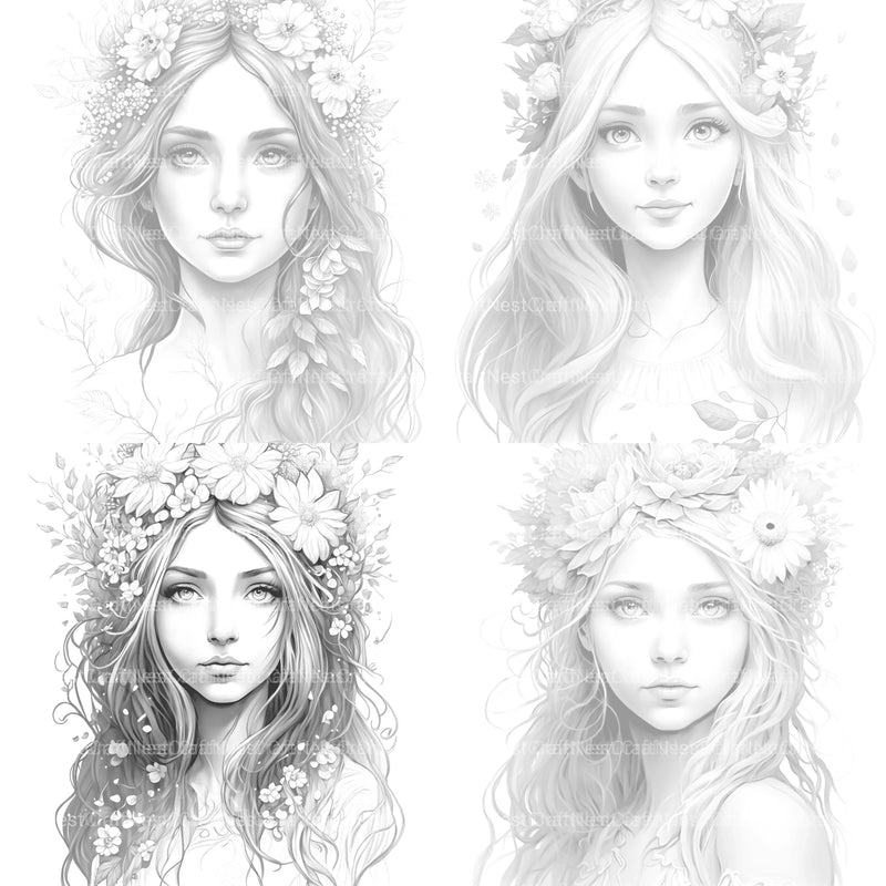 Forest Fairy Girl Coloring Book - CraftNest - Digital Crafting and Art