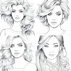 Beautiful Women Coloring Book - CraftNest - Digital Crafting and Art