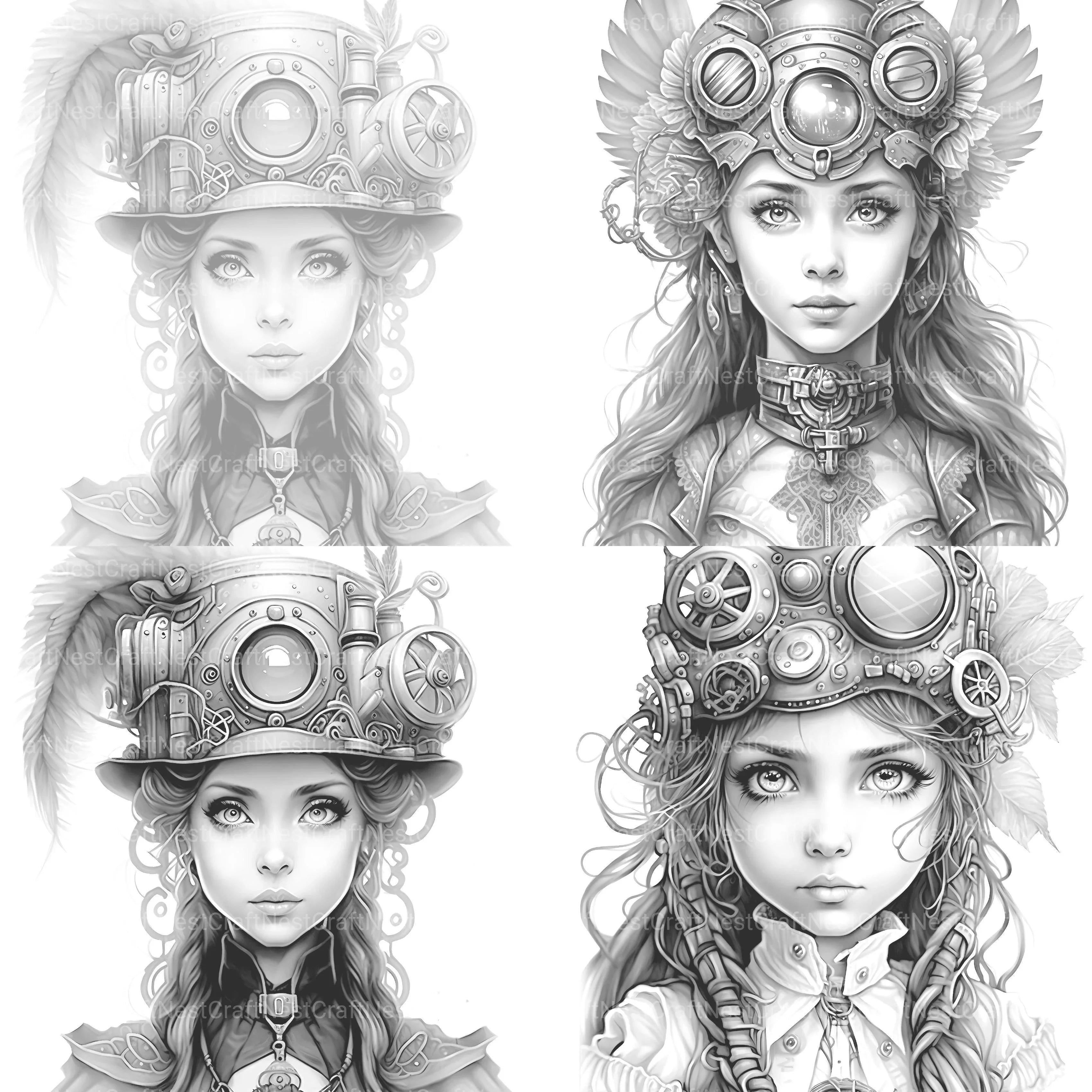 Sunflower Girl Coloring Book - CraftNest - Digital Crafting and Art