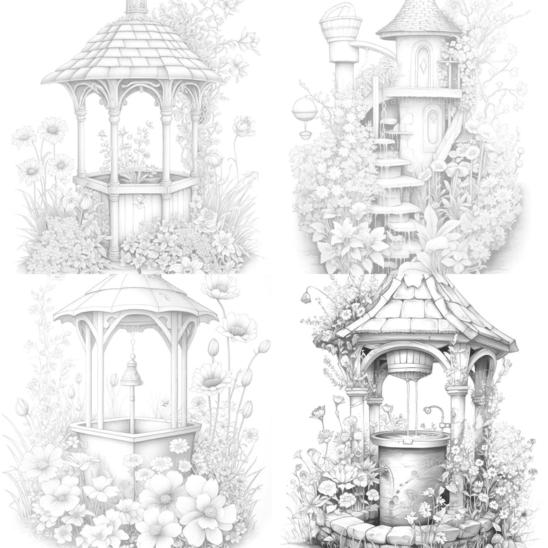Wishing Well Coloring Book - CraftNest - Digital Crafting and Art