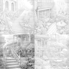 Garden Terrace Coloring Book - CraftNest - Digital Crafting and Art