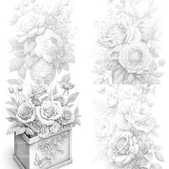 Rose Flower Coloring Book - CraftNest - Digital Crafting and Art