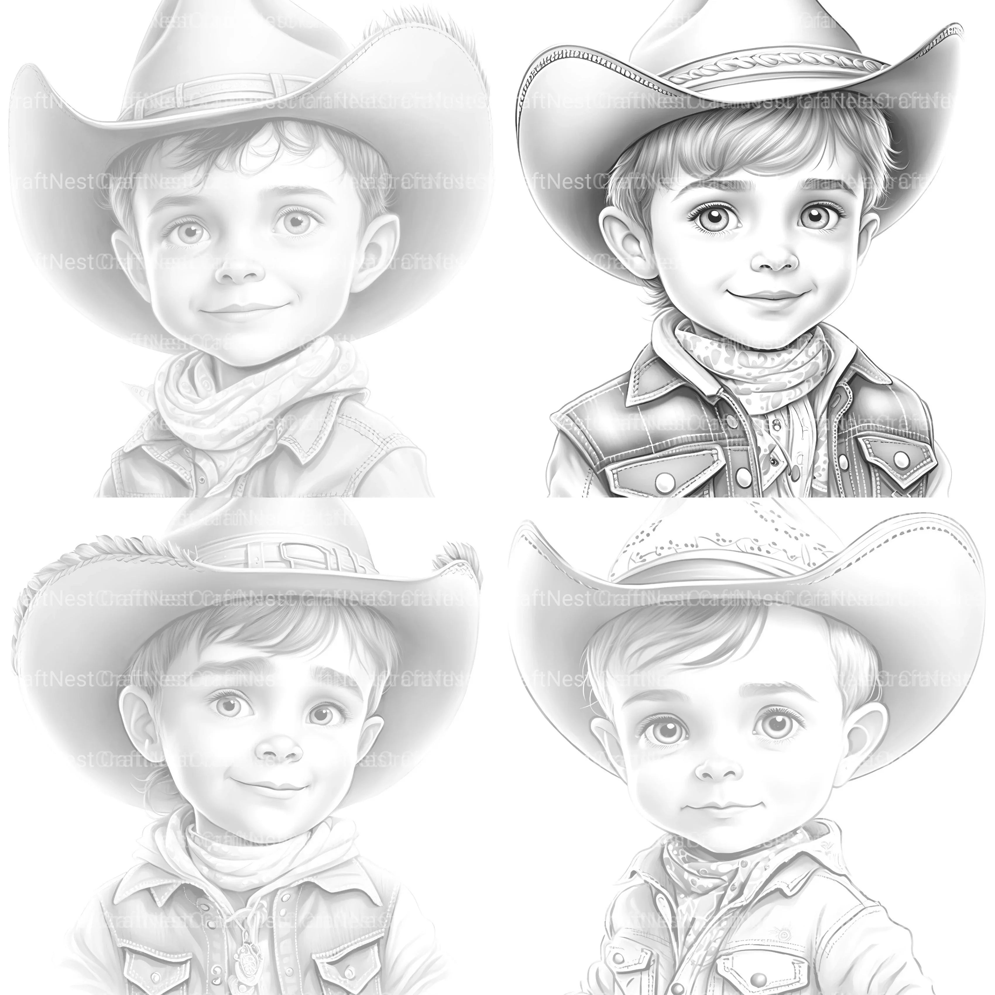Cowgirl Coloring Book - CraftNest - Digital Crafting and Art