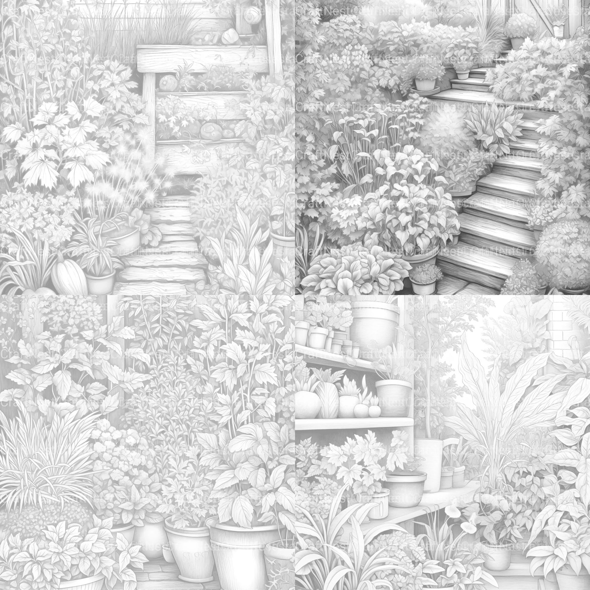 Herb Garden Coloring Book - CraftNest - Digital Crafting and Art