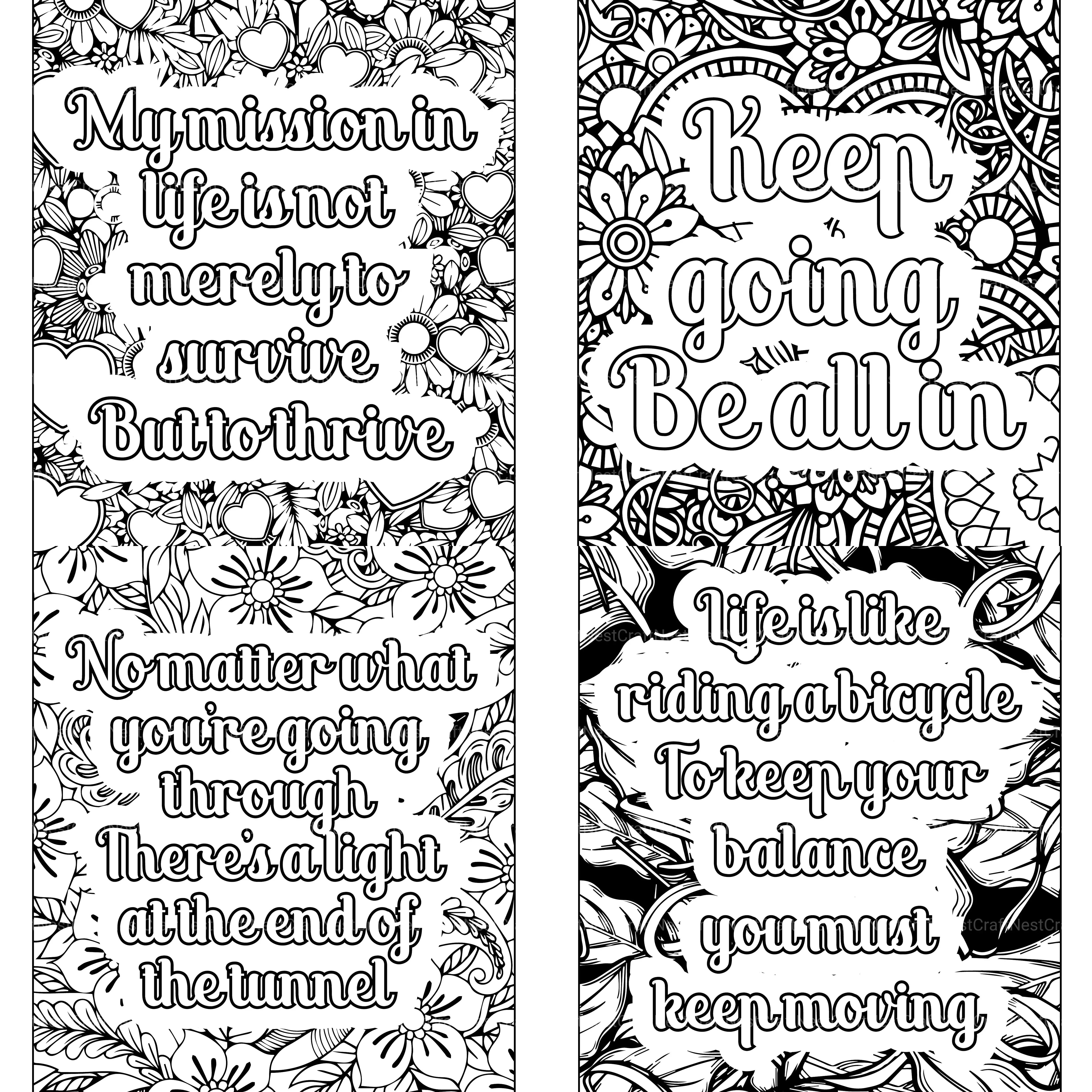 Motivational Quotes Coloring Book 8 - CraftNest - Digital Crafting and Art