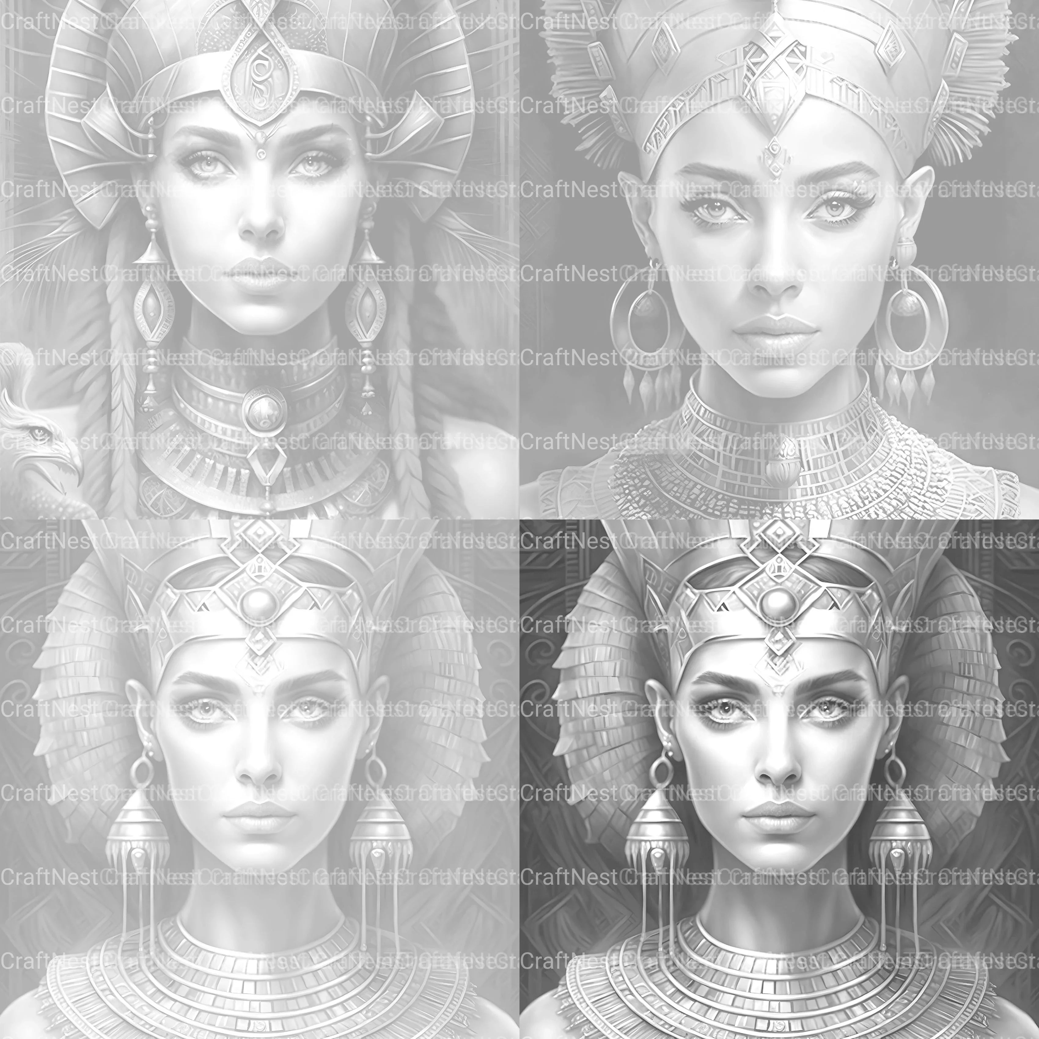 Ancient Egypt Queen Coloring Book 2 - CraftNest - Digital Crafting and Art