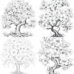 Blooming Tree Coloring Book - CraftNest - Digital Crafting and Art
