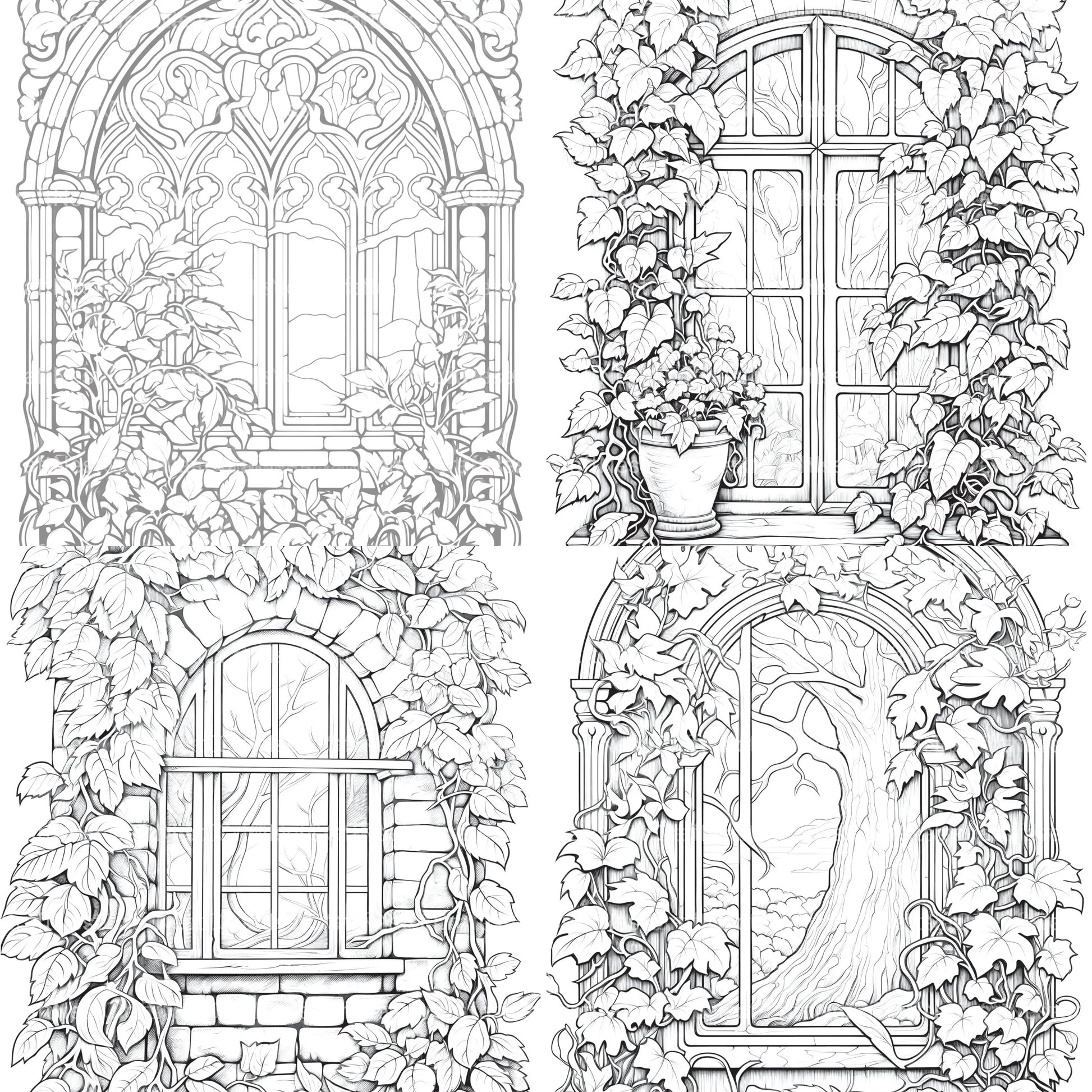 Blooming Window Coloring Book - CraftNest - Digital Crafting and Art