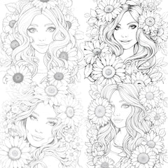 Venetian Carnival Woman Coloring Book - CraftNest - Digital Crafting and Art