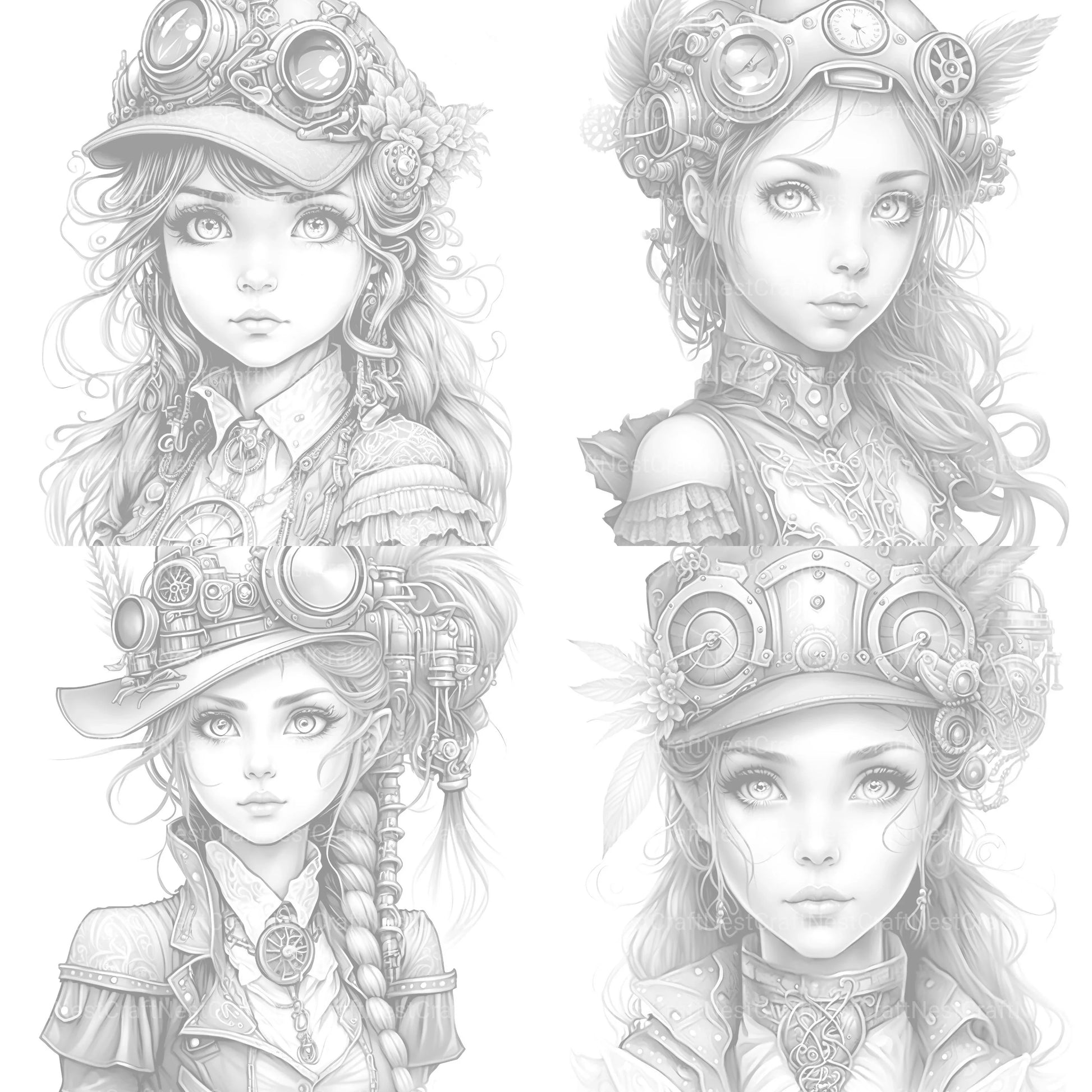 Sunflower Girl Coloring Book - CraftNest - Digital Crafting and Art