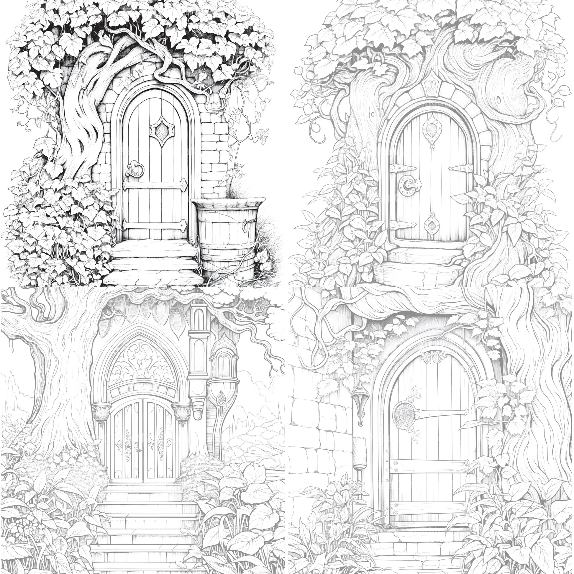 Blooming Door Coloring Book - CraftNest - Digital Crafting and Art