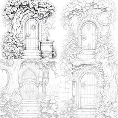 Blooming Door Coloring Book - CraftNest - Digital Crafting and Art