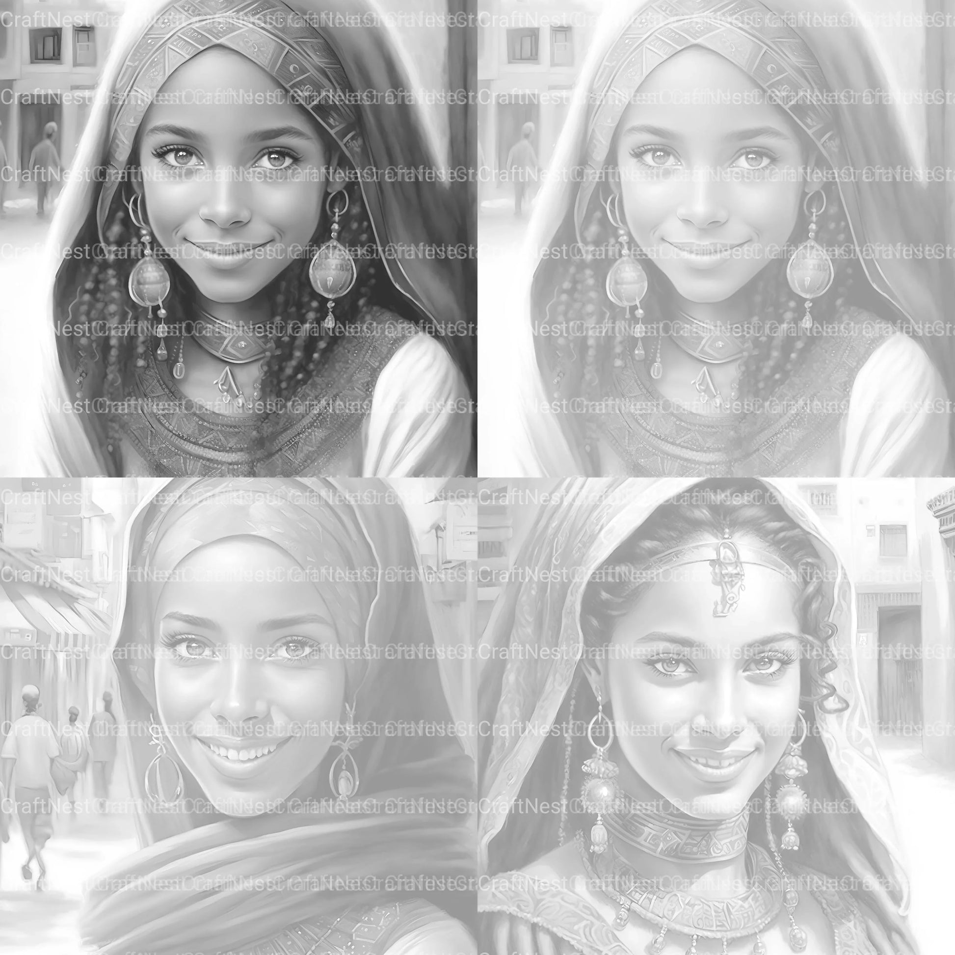 Egyptian Woman Coloring Book - CraftNest - Digital Crafting and Art