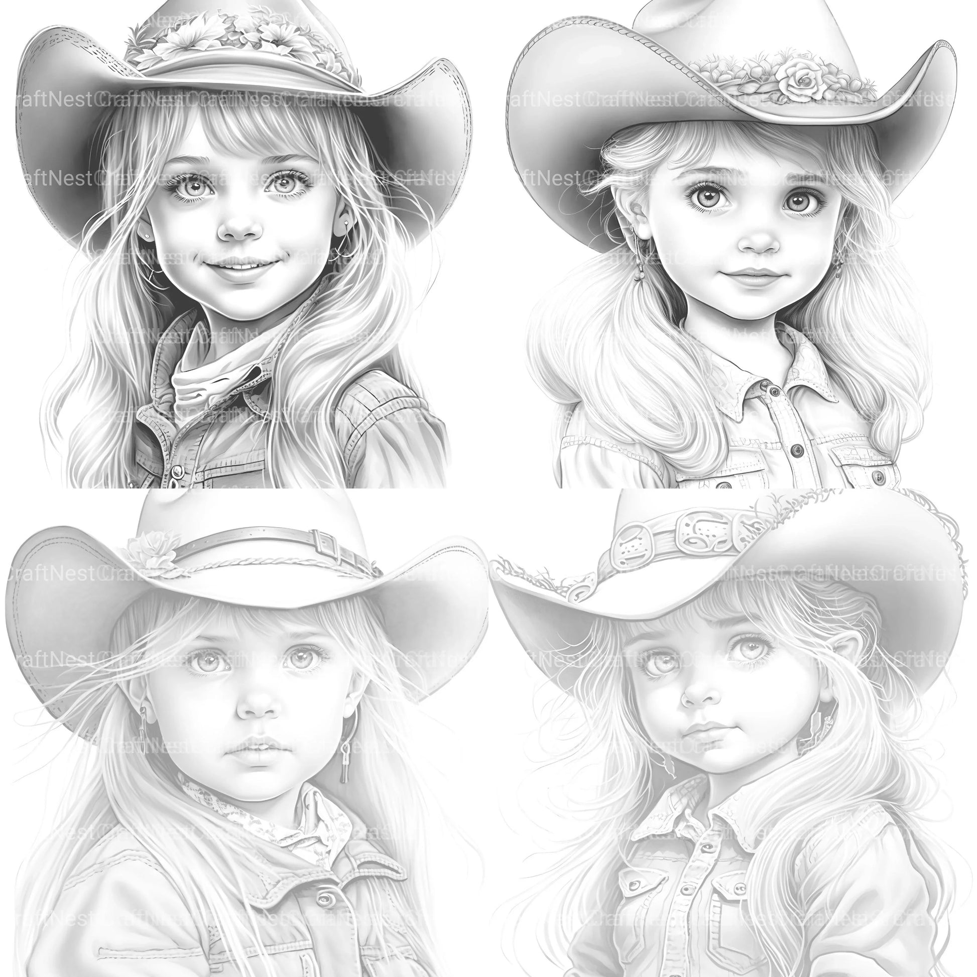 Flower Girl Coloring Book 2 - CraftNest - Digital Crafting and Art