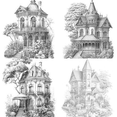 Intricate Garden Houses Coloring Book - CraftNest - Digital Crafting and Art