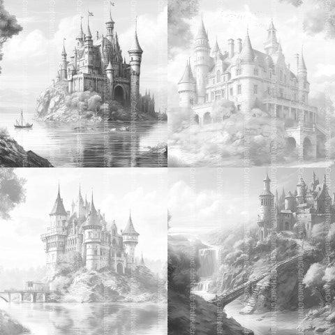Castles Coloring Book - CraftNest - Digital Crafting and Art