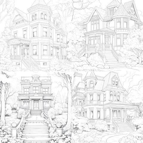 Autumn House Coloring Book - CraftNest - Digital Crafting and Art