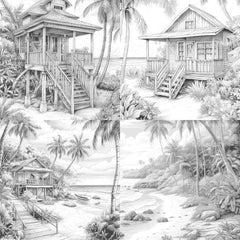 Tropical Beach Coloring Book - CraftNest - Digital Crafting and Art